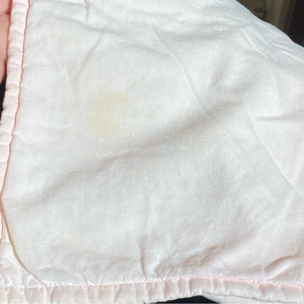 POTTERY BARN KIDS Pink Floral Embroidered Quilted Pillow Cover 12”x16”